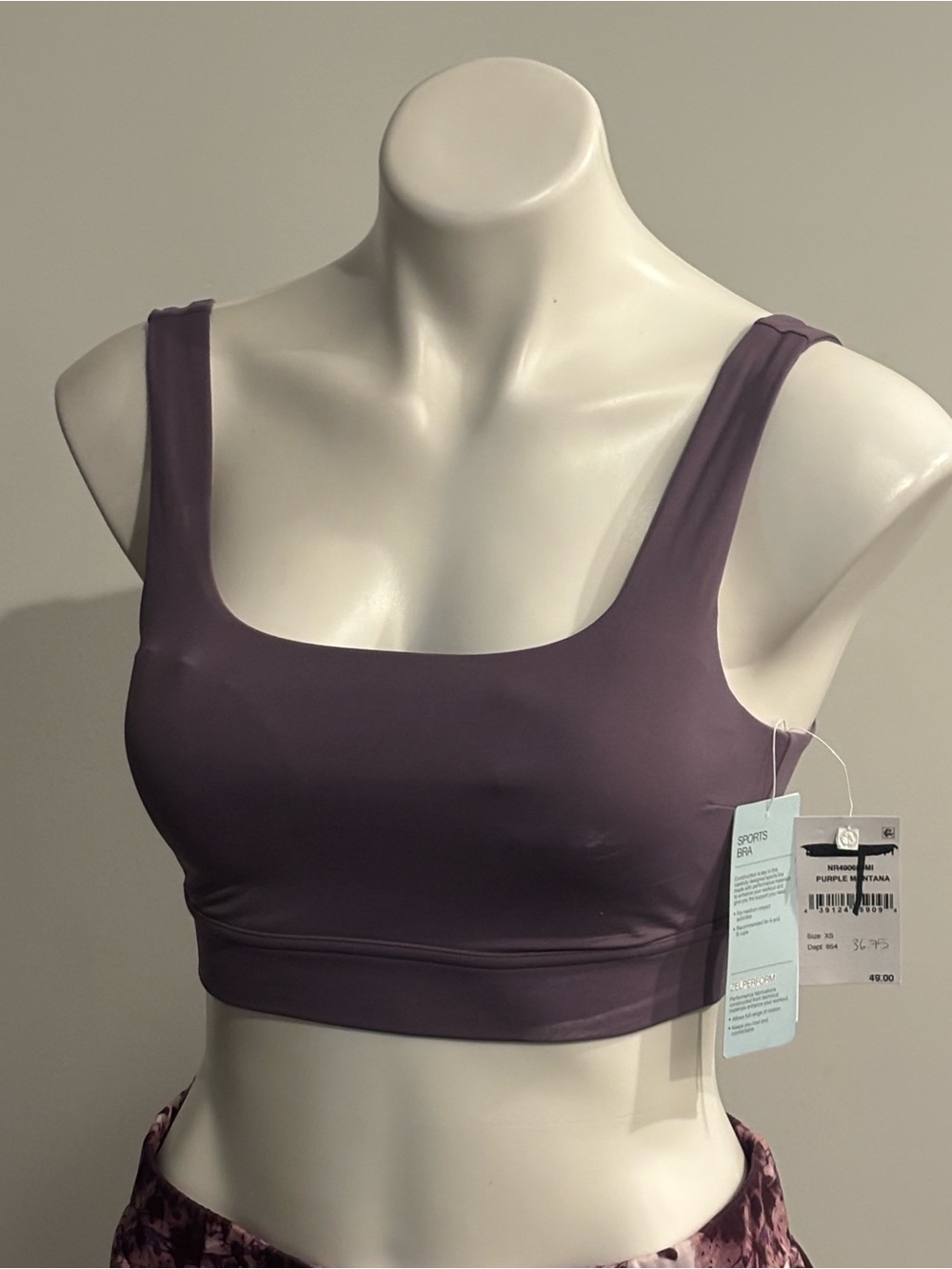 Zella Mauve Scoop Sports Bra with Supportive Band